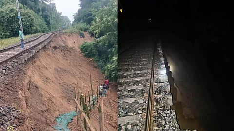 Landslide Hits Rail Track