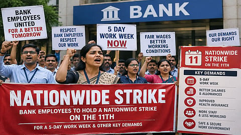 Bank employees strike