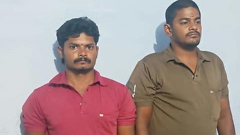கைதான தினேஷ்குமார், சூர்யா.