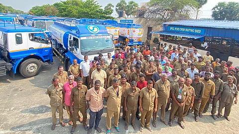 டேங்கர் லாரி டிரைவர்கள் திடீர் வேலை நிறுத்தம்