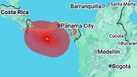 Panama Quake Map