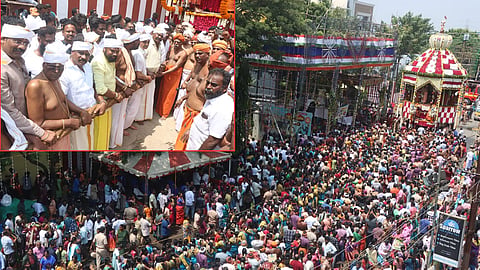 மணலி புதுநகர் அய்யா வைகுண்ட தர்மபதி கோவில் தேரோட்டம்