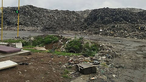 காட்டாங்கொளத்தூர் அருகே சாலையோரம் மலைபோல் குவிந்து கிடக்கும் குப்பை