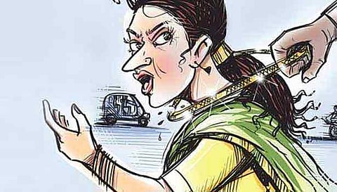 கோவையில் நடைபயிற்சி சென்ற பெண்ணிடம் நகை பறிப்பு