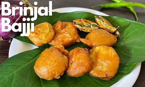 நாவில் எச்சில் ஊறும் கத்திரிக்காய் பஜ்ஜி