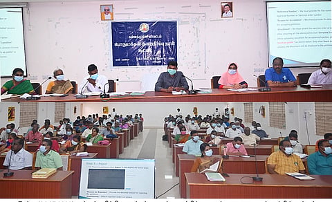 கள்ளக்குறிச்சியில் மாவட்ட வருவாய் அலுவலர் விஜய் பாபு தலைமையில் மக்கள் குறைதீர்க்கும் நாள் கூட்டம் நடைபெற்றது.