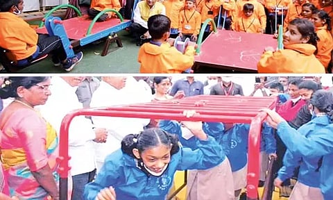 மாற்றுத்திறனாளி குழந்தைகளை குஷிப்படுத்தும் விளையாட்டு பூங்கா