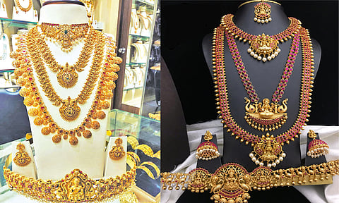 பிரம்மாண்டமான மணமகள் செட் நகைகள்