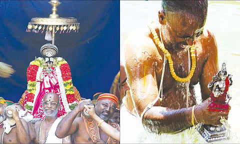 நம்பெருமாள் தீர்த்தவாரி கண்டருளியபோது எடுத்த படம்.