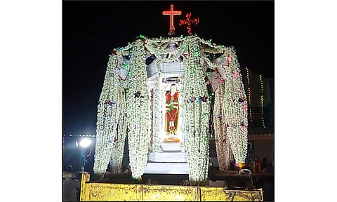 புஷ்பகிரி குழந்தை தெரசால் ஆலயத்தின் 8-ம் ஆண்டு தேர்த் திருவிழா