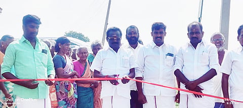 நெல் கொள்முதல் நிலையத்தை முருகேசன் எம்.எல்.ஏ. திறந்து வைத்தார்.