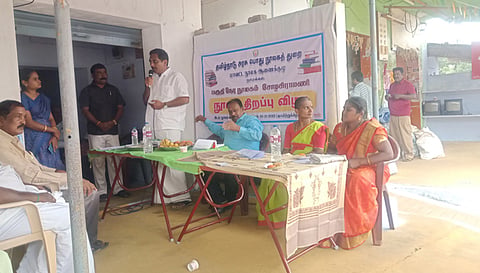 சோழசிராமணியில் பகுதி நேர நூலகம் திறப்பு விழா நடைபெற்ற போது எடுத்த படம்.