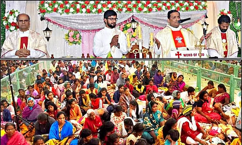 ஆரோக்கிய அன்னை திருத்தலத்தில் புத்தாண்டு சிறப்பு திருப்பலி