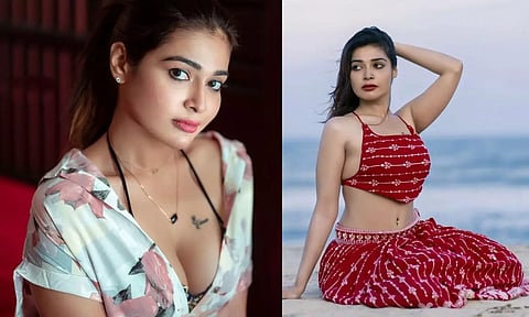கருப்பு புடவையில் கவர்ச்சி காட்டும் தர்ஷா குப்தா
