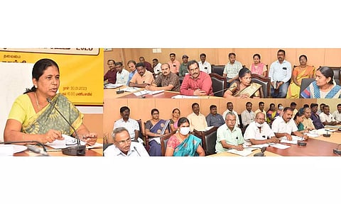  நுகர்வேர் பாதுகாப்புத்துறையின் சார்பில் மூன்றாம் காலாண்டு மாவட்ட கண்கா ணிப்பு குழுக் கூட்டம் மாவட்ட கலெக்டர் சாந்தி தலைமையில் நடைபெற்றது.