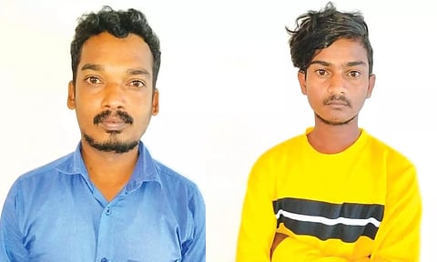 கைது செய்யப்பட்ட வாலிபர்களை படத்தில் காணலாம். 