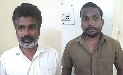 சரக்கு வேனில் 1212 மதுபாட்டில்கள் கடத்திய 2 பேர் கைது