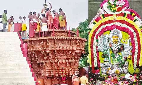 முகூர்தத்கால் நடும் விழா நடைபெற்றது. கொண்டத்து காளியம்மன்.