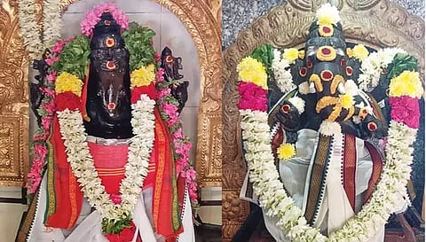 நன்செய் இடையாறு மூங்கில் வனத்து சங்கிலி கருப்பண்ணசாமி கோவிலில் விநாயகப் பெருமான்,
கோப்பணம்பாளையம் பரமேஸ்வரர் ஆலயத்தில் உள்ள விநாயகப் பெருமான் சிறப்பு அலங்காரத்தில் இருந்தபோது எடுத்த படம்.