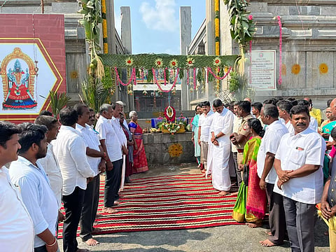 மேட்டுப்பாளையம் வனபத்ரகாளியம்மன் கோவிலில் ராஜகோபுரம் அமைக்கும் பணி தொடக்கம்