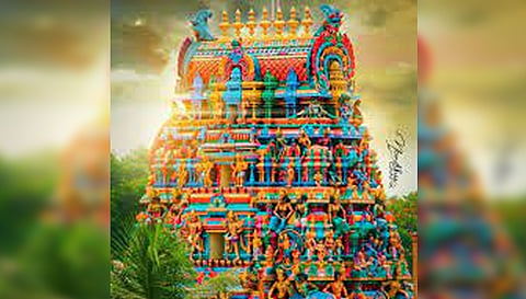 நாமக்கல் அருகே அங்காளம்மன் கோவிலுக்கு ரூ. 1 1/2 கோடி செலவில் ராஜகோபுரம்