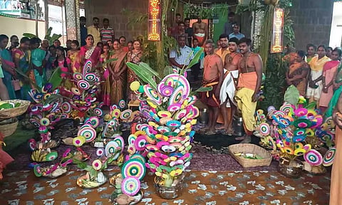  பொங்கல் பூச்சாட்டு விழா நடைபெற்ற காட்சி.