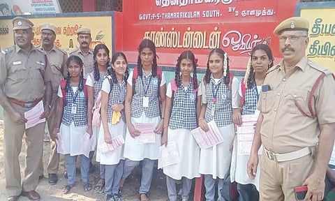 தென்தாமரைகுளத்தில் தீயணைப்பு துறை சார்பில் விழிப்புணர்வு பிரசாரம்