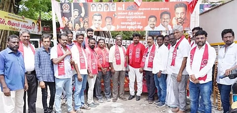 தொழிற்சங்க கொடியேற்று விழா