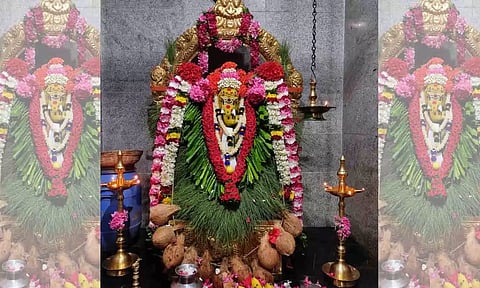  சிறப்பு அலங்காரத்தில் நாயகப் பெருமானை படத்தில் காணலாம்.
