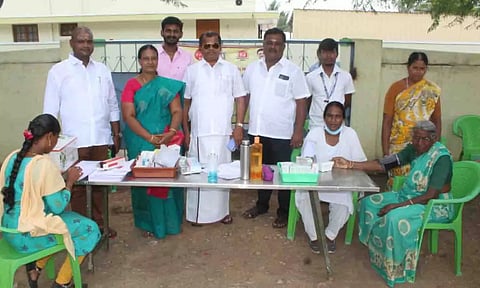  காய்ச்சல் தடுப்பு சிறப்பு முகாம் நடைபெற்ற காட்சி.