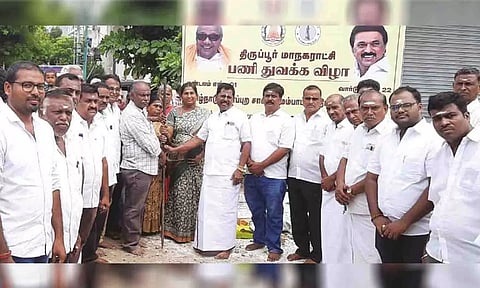  பூமிபூஜை விழா நடைபெற்ற காட்சி.
