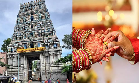 கோனியம்மன் கோவிலில் பூ போட்டு உத்தரவு கேட்கும் பக்தர்கள்