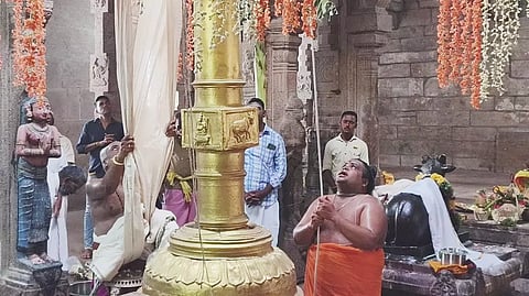 கொடியேற்றம் நடந்த போது எடுத்த படம்.