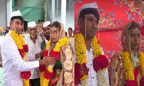 சுடுகாட்டில் திருமணம் செய்துக்கொண்ட தம்பதி.