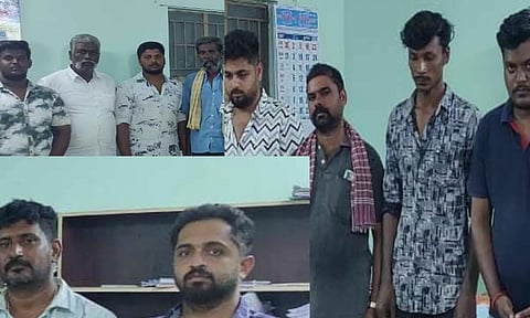வேடசந்தூர் அருகே சேவல் சண்டை சூதாட்டம் நடத்திய 10 பேர் கைது