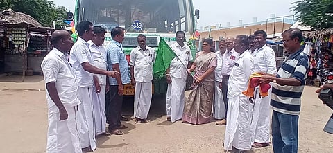 புதிய வழித்தடத்தில் பேருந்து போக்குவரத்து தொடக்கம்