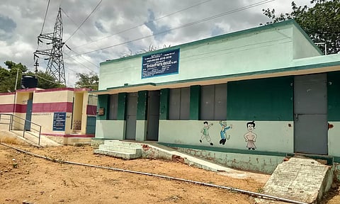 பயன்பாட்டுக்கு வராத புதிய அங்கன்வாடி கட்டிடம்.