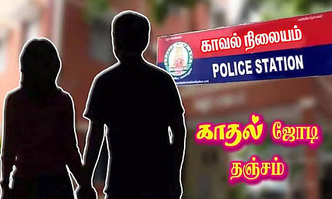 காதலனை கரம் பிடித்த இளம்பெண் பாதுகாப்பு கேட்டு போலீசில் தஞ்சம்