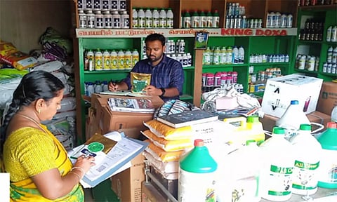 விதை விற்பனை நிலையங்களில் அதிகாரிகள் திடீர் ஆய்வு