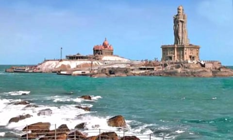 கன்னியாகுமரியில் இன்று கடல் நீர்மட்டம் "திடீர்" தாழ்வு