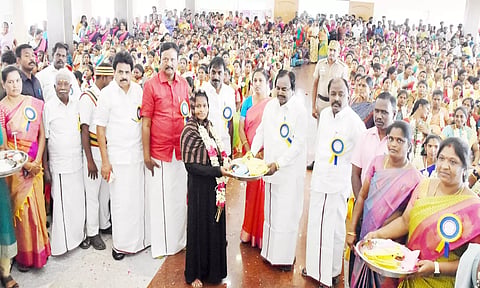 திருவண்ணாமலையில் 550 கர்ப்பிணிகளுக்கு சமுதாய வளைகாப்பு