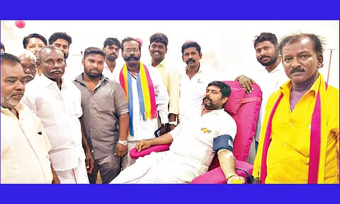 பா.ம.க சார்பில் ரத்ததான முகாம்