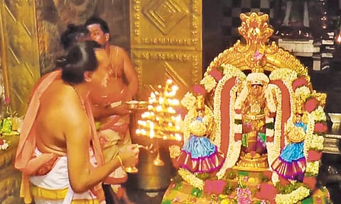 சிறப்பு அலங்காரத்தில் சிக்கல் சிங்காரவேலர்.