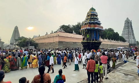 திருவண்ணாமலை அருணாசலேஸ்வரர் கோவிலில் முருகர் தேர் வெள்ளோட்டம்