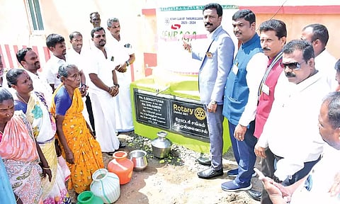 புதிதாக அமைக்கப்பட்ட குடிநீர் தேக்கத்தொட்டி பயன்பாட்டிற்கு வந்தது.