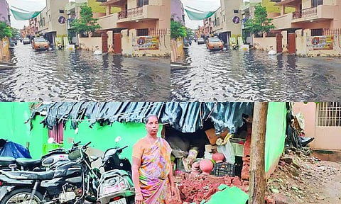 புதுச்சேரியில் அதிகாலை இடி-மின்னலுடன் கனமழை கொட்டியது- வீடு இடிந்து விழுந்தது