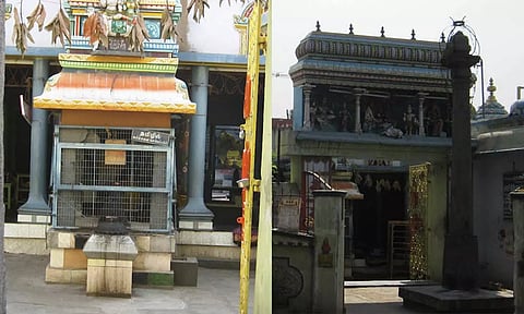 சேலம் காசிவிஸ்வநாதர் கோவில் சுவரில் போஸ்டர் ஓட்டியவர் மீது வழக்கு