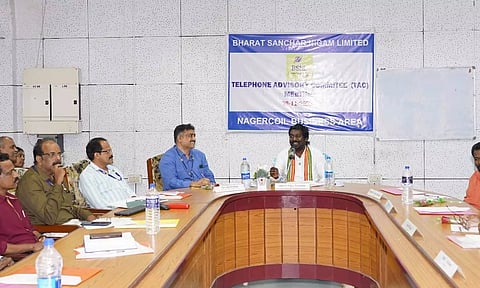பி.எஸ்.என்.எல். தொழில்நுட்ப ஆலோசனை குழு கூட்டத்தில் பங்கேற்ற விஜய் வசந்த்