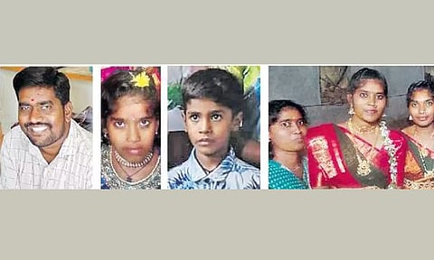 கொலையான பிரசாத் மற்றும் அவரது குடும்பத்தினர்