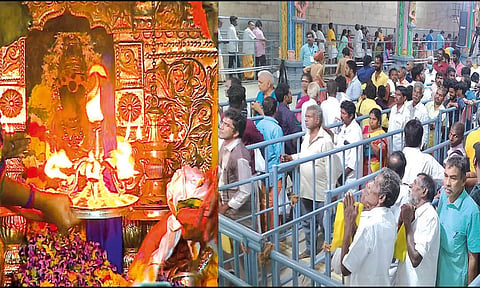 திருநள்ளாறில் சனிப்பெயர்ச்சி விழா விடிய, விடிய பக்தர்கள் தரிசனம்